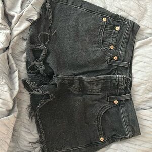 Black Levi Jean shorts